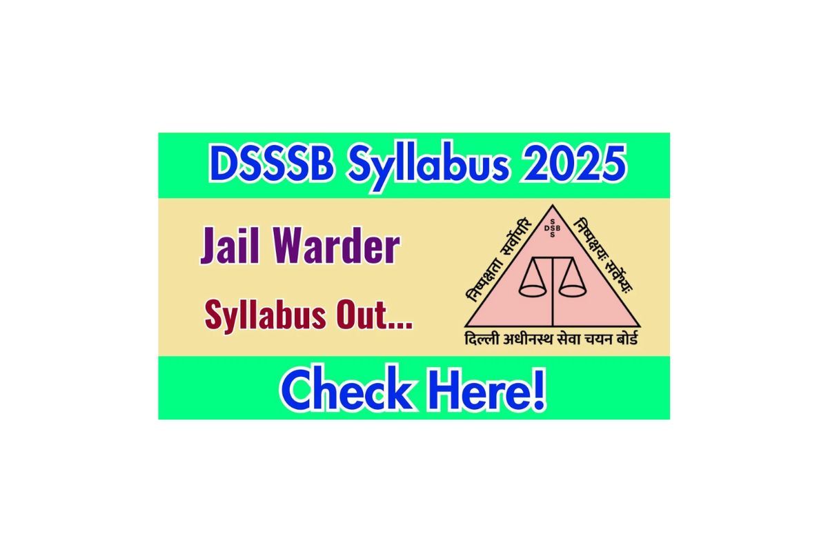 DSSSB Jail Warder Syllabus 2025